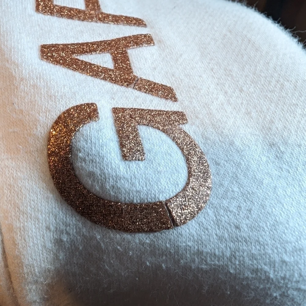 GAP Mickey Sparkle Gold Cropped (Junior Girls) Sweatshirt